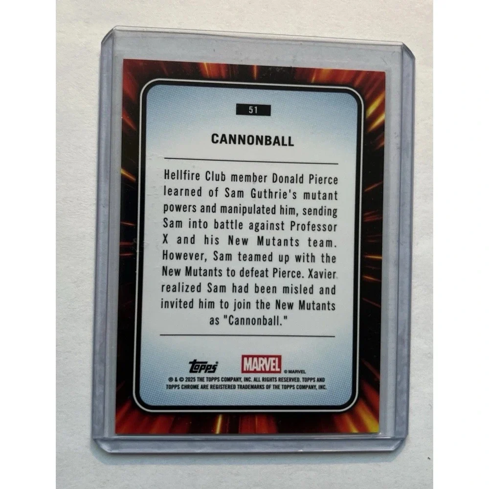 2025 Topps Chrome Marvel Cannonball #51 Spider Web Refractor /399‎ X-Men